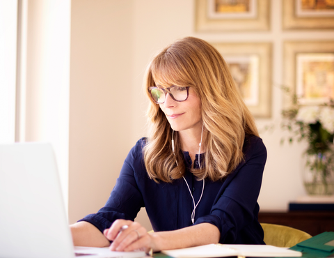 Woman on computer