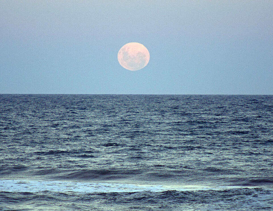 ocean and moon
