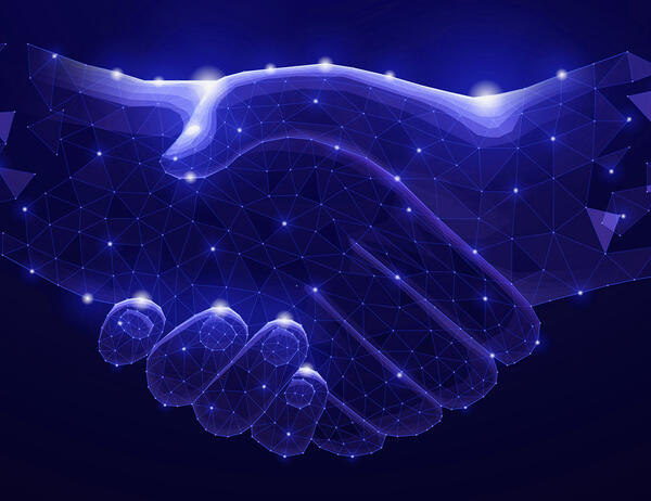 handshake made from data nodes