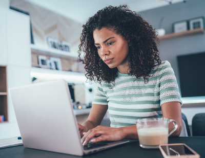 Woman on computer