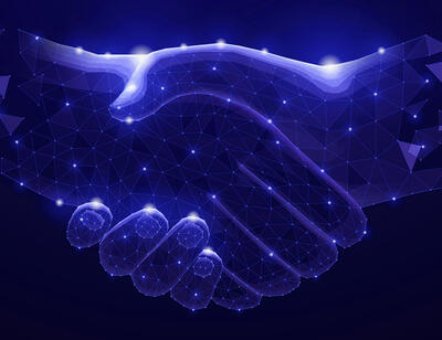 handshake made from data nodes